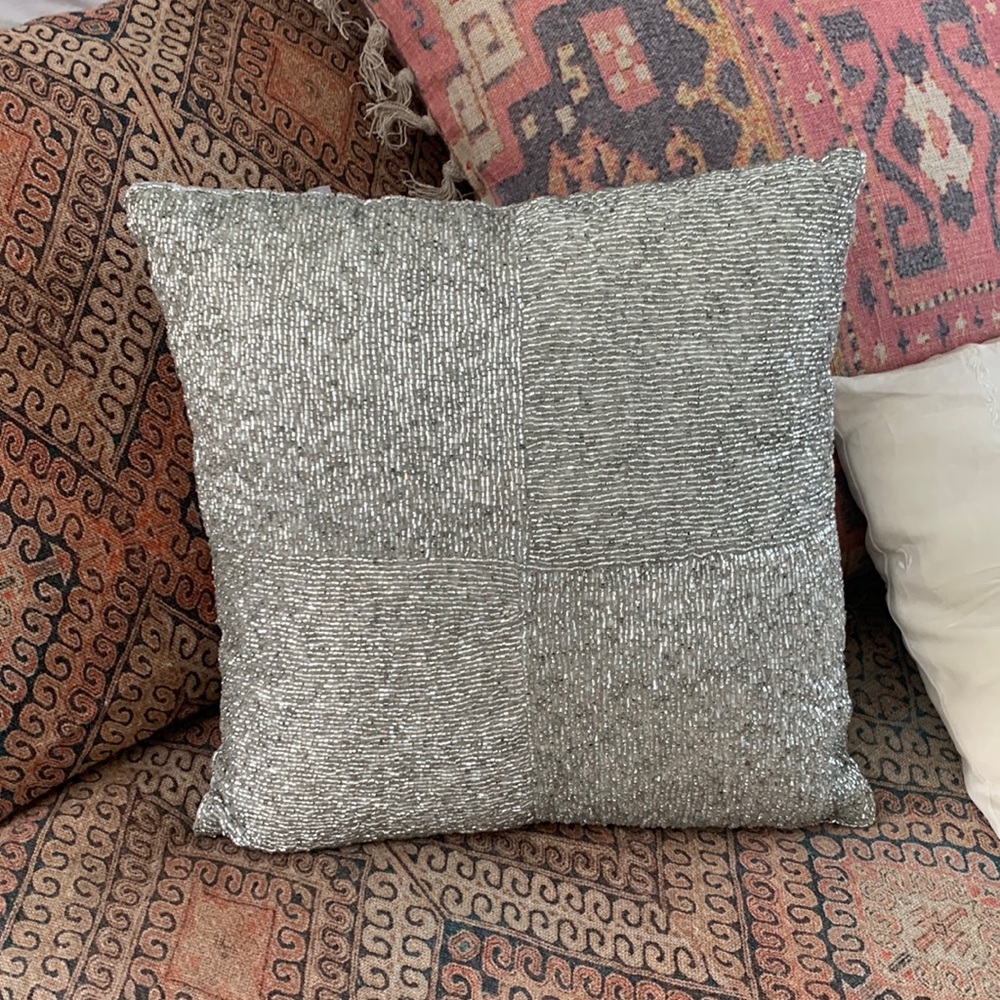 Pier 1 beaded throw pillows
